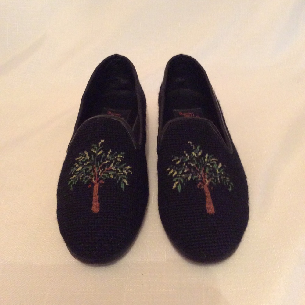Soles by Paige, Needlepoint loafers.